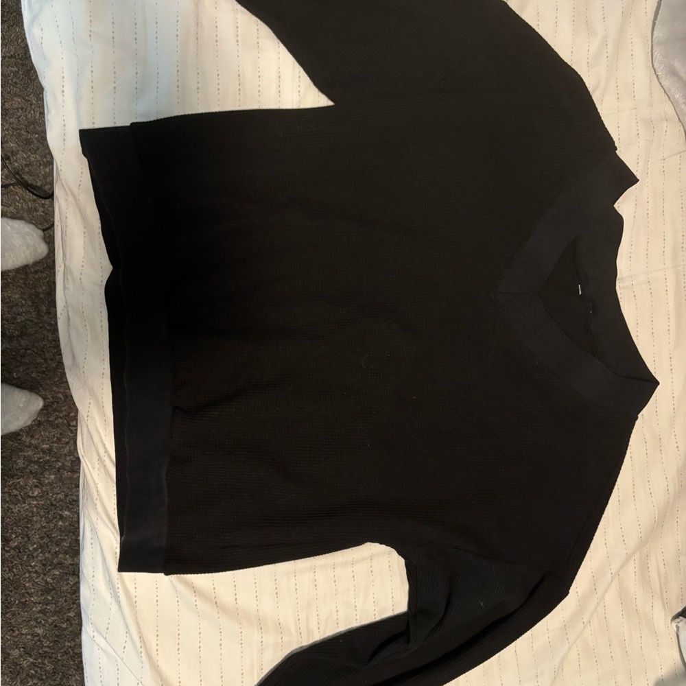 Aerie Black V-Neck Top